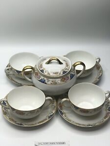 Misc 9 Piece Discontinued NORITAKE "THE MAGENTA" FINE CHINA 1912 Tea Collection