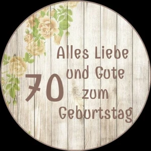 Tortenaufleger essbar Fondant rund 20cm durchmesser 70. Geburtstag - Bild 1 von 2