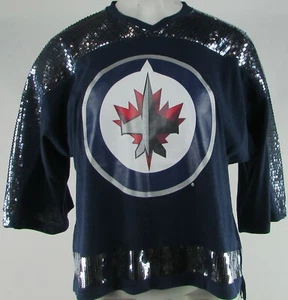 Winnipeg Jets NHL G-III Women's Navy Blue V-Neck Short Sleeve Shirt - Picture 1 of 5