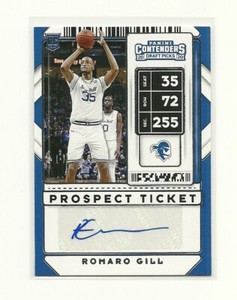 2020-21 Contenders Draft ROMARO GILL SP RC Prospect Ticket Base Autograph
