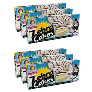 Little Debbie Zebra Cakes, Contains 10 Snack Cakes (Twin Wrapped) - 6 Boxes - Picture 1 of 7