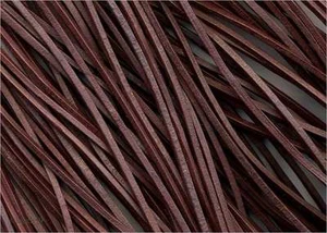 Lederband 2,5mm braun 1m 1Stk Lederbänder Lederriemen Lederschnur Vierkantriemen - Bild 1 von 1