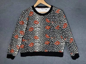 Essentiel Antwerp Sweater Calanques Jumper Pullover Size 4 Animal Print & Poppy - Picture 1 of 6