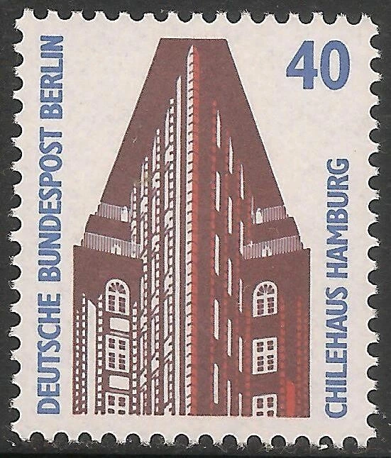 Germany Berlin #9N547 (A174) VF MNH - 1987 40pf Chile House, Hamburg - Image 1 of 1