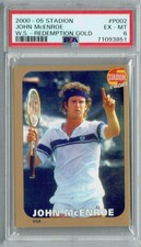 PSA 6 John McEnroe 2000-05 Stadion #P002 Rare Trading Card W.S-Redemption Gold