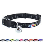 Adjustable Pet Soft Reflective Bell Safety Buckle Cat Collar by Pawtitas