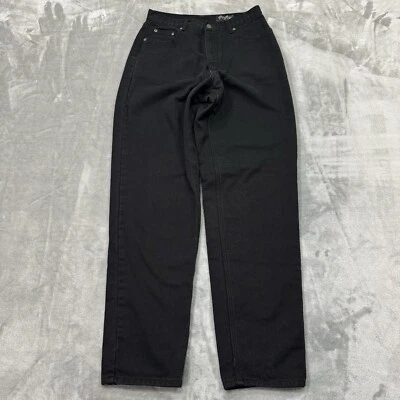 Eddie Bauer Jeans Womens 12 Tall Black Tapered Leg Lined Dark Wash Denim Outdoor - Image 1 of 4