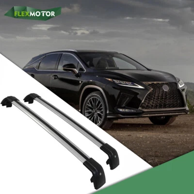 Barra transversal bloqueable apta para riel portaequipajes de techo Lexus RX350 350L 450h 450hL 2016-2022 Foto 1 de 4