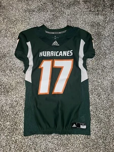 Miami Hurricanes Football Jersey Adidas Men’s Large JACKSON #17 Green - Picture 1 of 3