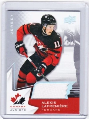 TEAM CANADA 2020 UD JUNIORS ALEXIS LAFRENIERE JERSEY CARD #32 - Image 1 of 4