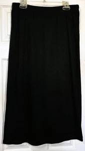 Coldwater Creek Petite PL Knit straight skirt elastic waist black New - Picture 1 of 5