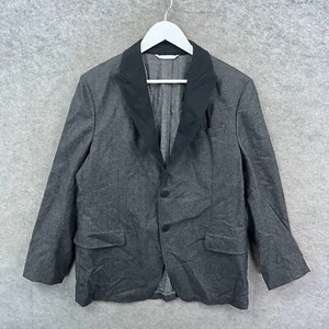 Blazer de Colección Armani Para Hombres Mediano Reino Unido 38 Gris Collezioni Abrigo de Lana Informal - Imagen 1 de 12