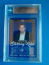 Charlie Sheen 1/1 Clear Blue Autograph Proof 2021 Leaf Pop Century Major League
