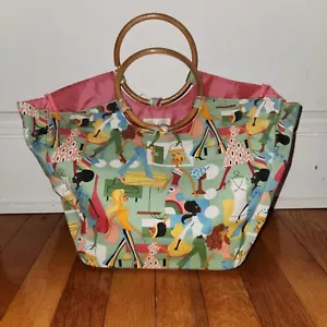 Borsa vintage Neiman Marcus in pensione moda modello diva manici bambù - Foto 1 di 6