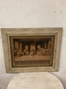 Late 1800’s Framed 23x27in Religious Last Super Framed Print *RARE* - Picture 1 of 8