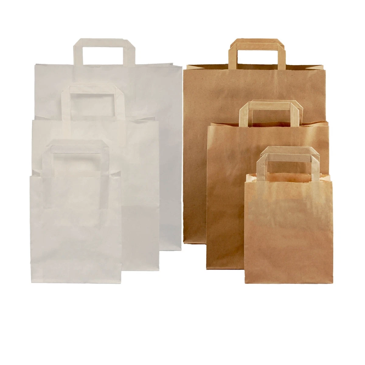 RJ Displays Papiertüten Weiß, 15,2x10,2 Cm – 200 Stück, Flach, Für Süßigkeiten, Geschenke, Basteln, Partys