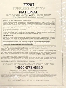 2017 SCOTT NATIONAL SUPPLEMENT NUMBER 85 -** WE SUPPORT AND HELP OUR VETERANS** - Picture 1 of 4