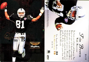 Tim Brown 1995 SkyBox Premium #Q6 Quickstrike Los Angeles Raiders - Picture 1 of 1