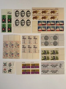 USPS Plattenblöcke von 4-6 1964-'69 5 Cent - 6 Cent 11 verschiedene Briefmarken alle neuwertig - Bild 1 von 10