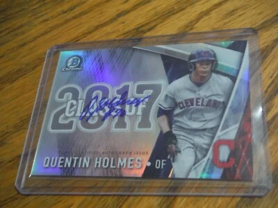 QUENTIN HOLMES - 2017 AUTOGRAPH Bowman Chrome CLASS 2017 Rookie REFRACTOR #/ 250 - Image 1 of 2