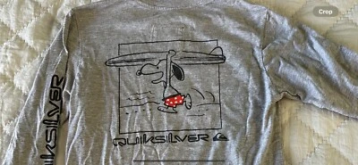Quiksilver x Peanuts "Cowabunga" Grey Long Sleeve Tshirt - Boys Medium - Image 1 of 4