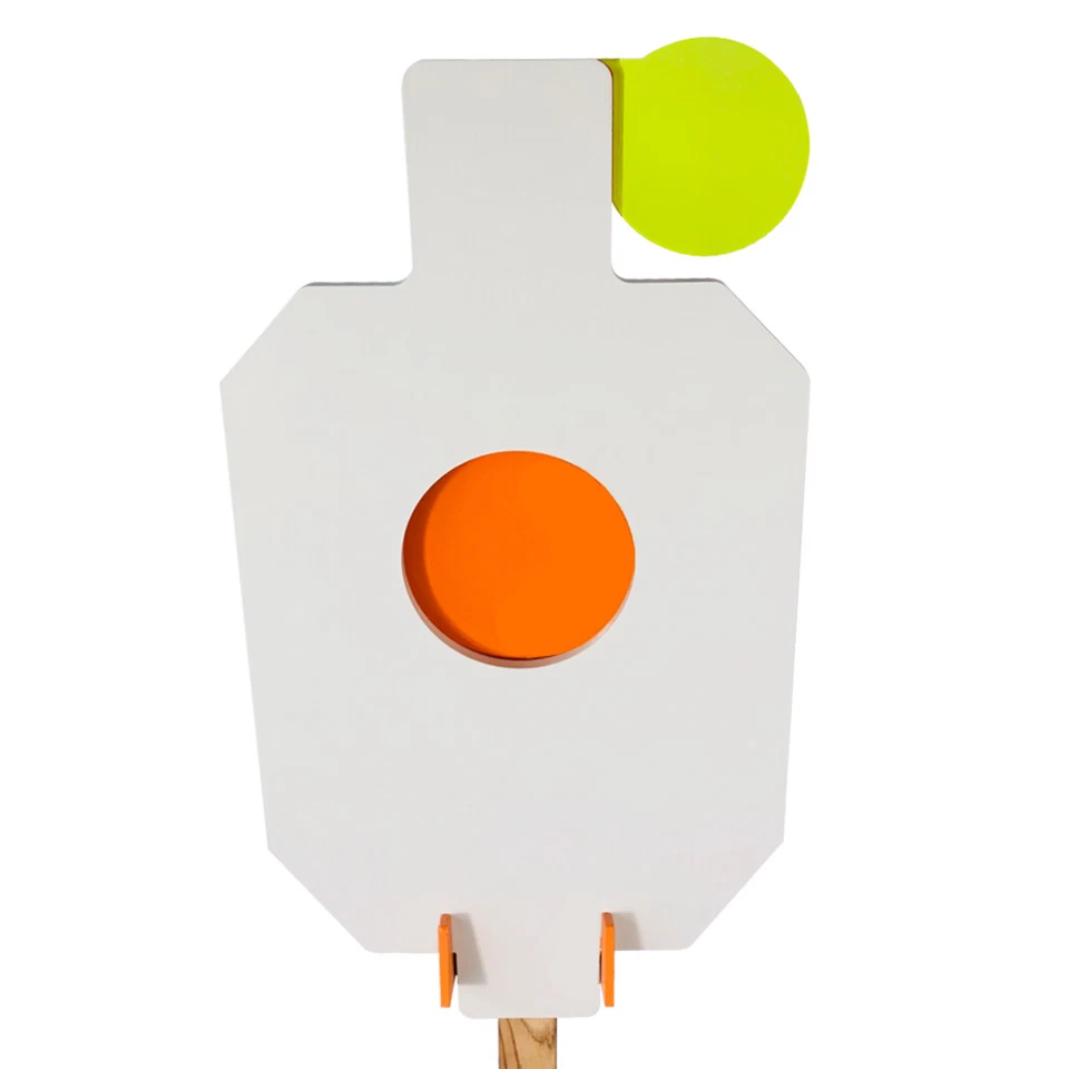 AR500 Steel Hostage Target 12"x20"x3/8" Bullseye IDPA with Mounting Bracket