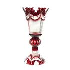 Vase Blumenvase ~CROWNING MOMENT~ rot, H=52cm (ART GLASS CRISTALICA) AG00225