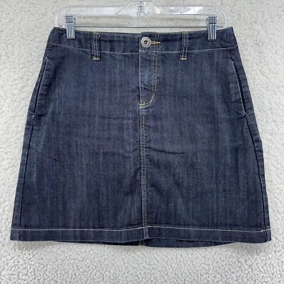 Willi Smith Mujer 4 Cambray Denim Jean Falda Bolsillos Corto Preppy Informal Trabajo Foto 1 de 4