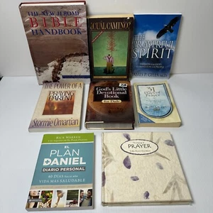 Lot Of 8 Christian Religion Books Payer Devotionals Bible Jesus God Study Guides - Bild 1 von 3