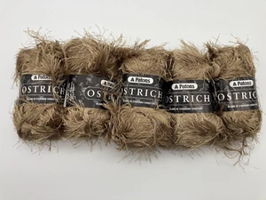 Lotto di 5 patoni oro marrone filato per maglieria struzzo 50g @70 metri ea. Made in Italy - Foto 1 di 7
