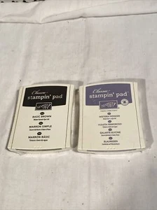 Stampin' Up! Klassisches Stempelkissen Neu-in Plastikfolie 2 Stück Braun Glyzinien - Bild 1 von 4