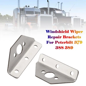 2 PCS Windshield Wiper Repair Stainless Steel Brackets for Peterbilt 379 388 389 - Picture 1 of 12