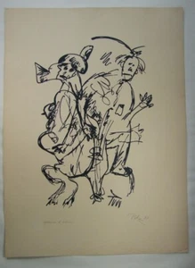 Fritz Pitz   Personen   Original Zeichnung - Bild 1 von 1