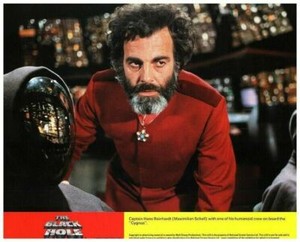 The Black Hole Original Lobby Card Maximilian Schell on board spaceship Cygnus