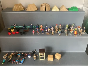 HORNBY OO JOB LOT PAINTED FIGURES & PEOPLE WITH TENTS @ 100 FIGURES/ITEMS - Picture 1 of 13