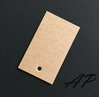 100 pcs of Blank Design Brown Kraft Paper Card Hang Tag Gift Tag 30mm X 50mm