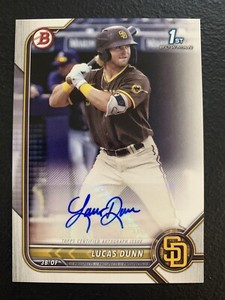 2022 Bowman Lucas Dunn Autograph #PPA-TH San Diego Padres 1st Auto