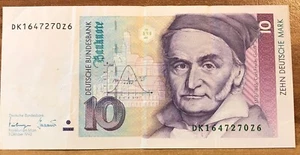 10 DM Geldschein, von 1993, Deutsche Mark Banknote - Bild 1 von 4