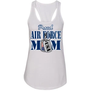 🔥 Proud Air Force Mom Women's Racerback Tank top USAF Tee Gift for mom S-2XL - Picture 1 of 10