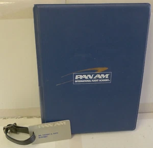 Pan Am International Flight Academy Flight Instructor Book 1991 & FT Luggage Tag - Picture 1 of 8