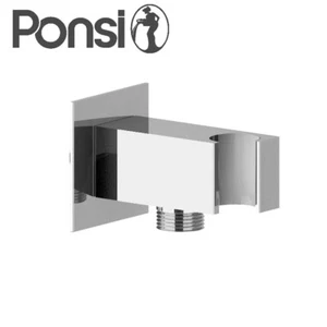 Presa acqua QUADRA con supporto in ottone cromato Ponsi - Foto 1 di 2