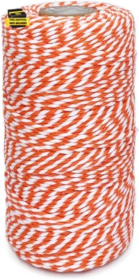 Cuerda de panadero naranja y blanco 328 pies 2 mm de grosor Halloween de Navidad Foto 1 de 4