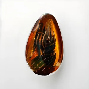 Fermacarte Art Glass Ambra Controllata Bolla 3 1/2” Firmato Datato 3 Lati - Foto 1 di 13