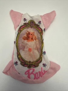Vintage 90s Barbie Bedtime Nightgown Pajamas For Fashion Doll Size 11.5” - Picture 1 of 6