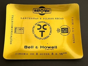 Rare Vintage RAY-O-VAC / Bell & Howell Advertising Metal Ashtray - Picture 1 of 6