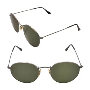 Ray Ban Round Metal - Silber / Grün - Größe 50/21 - Inklusive Etui - Bild 1 von 9