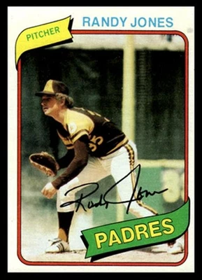 1980 Topps Randy Jones #305 San Diego Padres MLB Baseball Base Set - Image 1 of 2