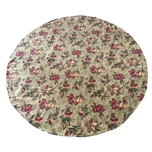 Green Pink Pears Apples Cottage Core 70" Round Tablecloth Grandma Core Country - Picture 1 of 11
