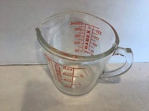 Vintage Pyrex Glass Measuring Cup 1 Cup #508 Red Lettering D Handle - Picture 1 of 8