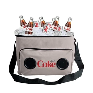 Diet Coke Cooler Bag with Built-In Bluetooth Stereo Speakers, Multi-Zipped Po... - Picture 1 of 7